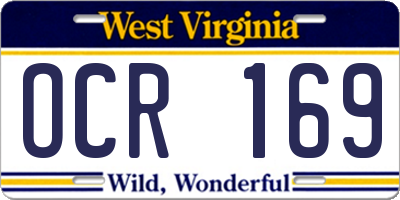 WV license plate OCR169