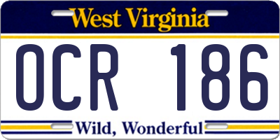 WV license plate OCR186