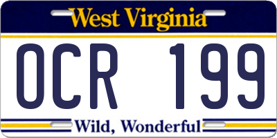 WV license plate OCR199