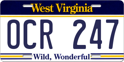 WV license plate OCR247