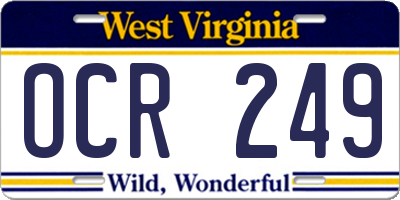WV license plate OCR249