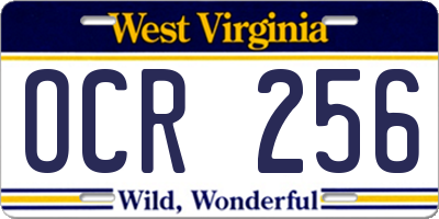 WV license plate OCR256