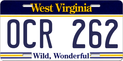 WV license plate OCR262