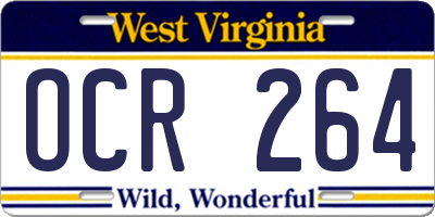 WV license plate OCR264