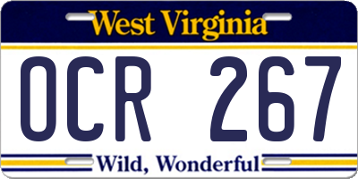 WV license plate OCR267