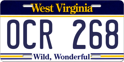 WV license plate OCR268