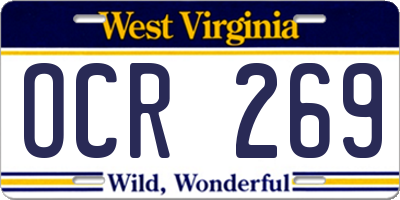 WV license plate OCR269