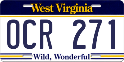WV license plate OCR271
