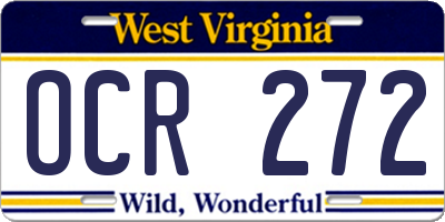WV license plate OCR272