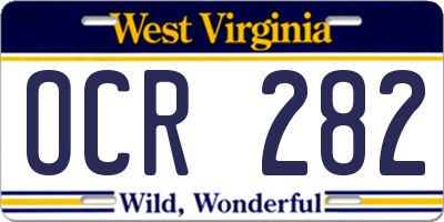 WV license plate OCR282