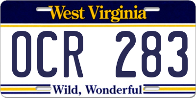 WV license plate OCR283