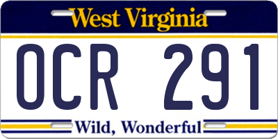 WV license plate OCR291