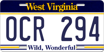 WV license plate OCR294