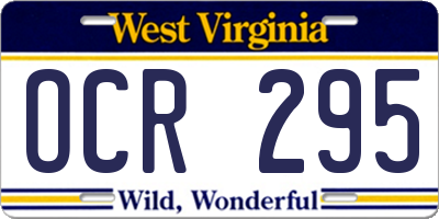 WV license plate OCR295