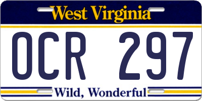 WV license plate OCR297