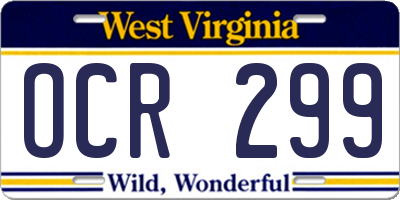 WV license plate OCR299