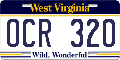 WV license plate OCR320