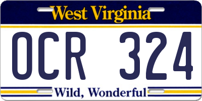 WV license plate OCR324