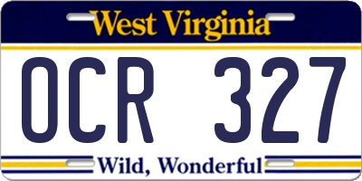 WV license plate OCR327
