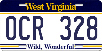 WV license plate OCR328
