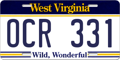 WV license plate OCR331
