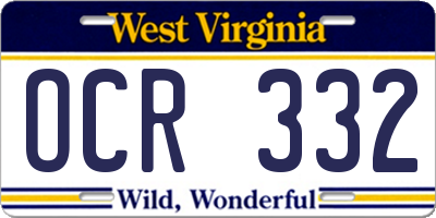 WV license plate OCR332