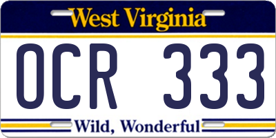 WV license plate OCR333