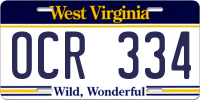 WV license plate OCR334