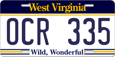 WV license plate OCR335