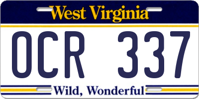 WV license plate OCR337