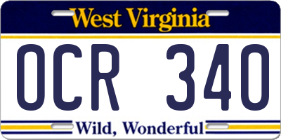 WV license plate OCR340