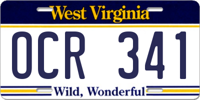 WV license plate OCR341
