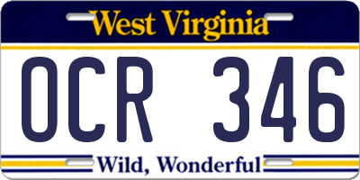 WV license plate OCR346