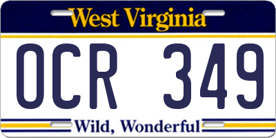 WV license plate OCR349