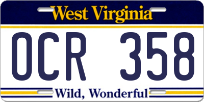 WV license plate OCR358
