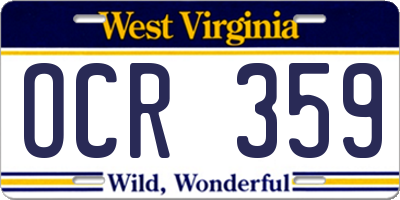 WV license plate OCR359