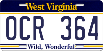 WV license plate OCR364