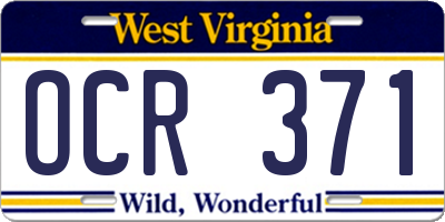 WV license plate OCR371