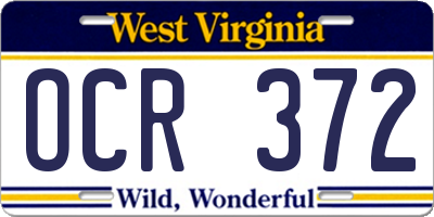 WV license plate OCR372