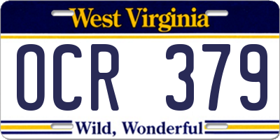 WV license plate OCR379