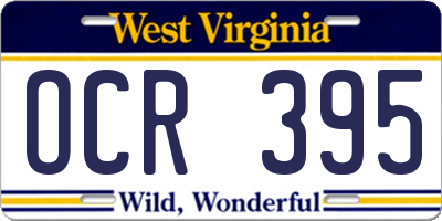 WV license plate OCR395