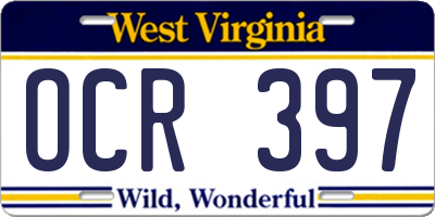 WV license plate OCR397
