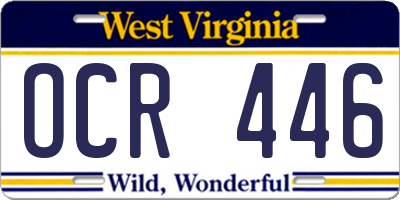 WV license plate OCR446