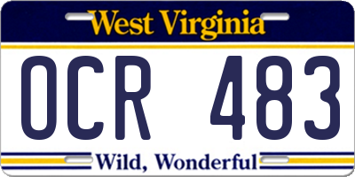 WV license plate OCR483