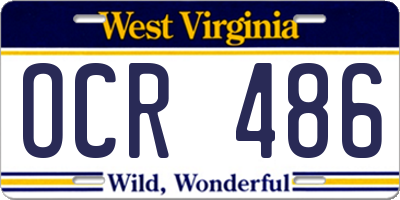 WV license plate OCR486