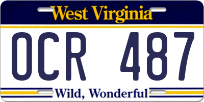 WV license plate OCR487