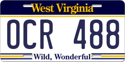 WV license plate OCR488