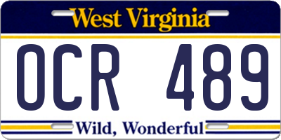 WV license plate OCR489