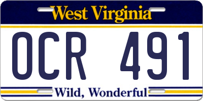 WV license plate OCR491