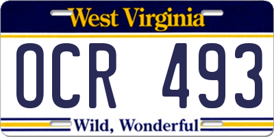 WV license plate OCR493